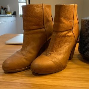 Rag & Bone Newbury Tan Pebbled Leather Booties